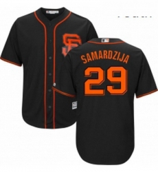 Youth Majestic San Francisco Giants 29 Jeff Samardzija Authentic Black Alternate Cool Base MLB Jersey