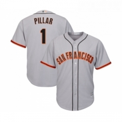 Youth San Francisco Giants 1 Kevin Pillar Replica Grey Road Cool Base Baseball Jersey 