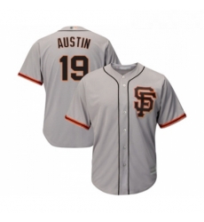 Youth San Francisco Giants 19 Tyler Austin Replica Grey Road 2 Cool Base Baseball Jersey 