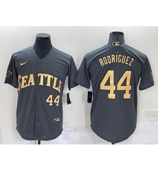 Men Seattle Mariners 44 Julio Rodr EDguez 2022 All Star Charcoal Cool Base Stitched Baseball Jersey