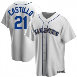 Mens Seattle Mariners 21 Luis Castillo Authentic Alternate Jerseys