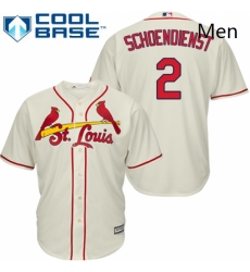 Mens Majestic St Louis Cardinals 2 Red Schoendienst Replica Cream Alternate Cool Base MLB Jersey