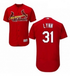 Mens Majestic St Louis Cardinals 31 Lance Lynn Red Alternate Flex Base Authentic Collection MLB Jersey