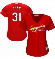 Womens Majestic St Louis Cardinals 31 Lance Lynn Authentic Red Alternate Cool Base MLB Jersey