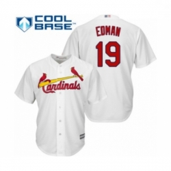 Youth St. Louis Cardinals #19 Tommy Edman Authentic White Home Cool Base Baseball Player Jersey