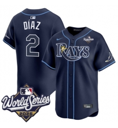 Men Tampa Bay Rays 2 Yandy Diaz Navy 2026 World Series Limited Stitched Baseball Jersey Men Tampa Bay Rays 2 Yandy Diaz Navy 2026 World Series Limited Stitched Baseball Jersey