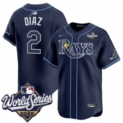 Men Tampa Bay Rays  2 Yandy Diaz Navy 2026 World Series Limited Stitched Baseball Jersey