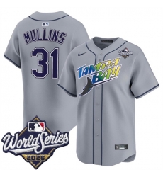 Men Tampa Bay Rays 31 Cedric Mullins Grey 2026 World Series Limited Stitched Baseball Jersey Men Tampa Bay Rays 31 Cedric Mullins Grey 2026 World Series Limited Stitched Baseball Jersey