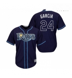 Mens Tampa Bay Rays 24 Avisail Garcia Replica Navy Blue Alternate Cool Base Baseball Jersey 