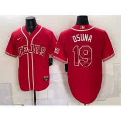 Men Texas Rangers  19 Alejandro Osuna Red 2026 City Connect Stadium Stitched Baseball Jersey