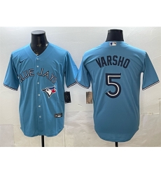 Men Toronto Blue Jays  5 Daulton Varsho Light Blue 2025 Cool Base Stitched Baseball Jersey