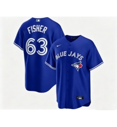 Men Toronto Blue Jays Braydon Fisher 63 Blue Away Flex Base Stitched Baseball Jersey Men Toronto Blue Jays Braydon Fisher 63 Blue Away Flex Base Stitched Baseball Jersey