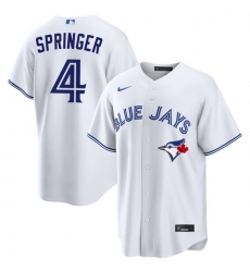 Men Toronto Blue Jays George Springer 4 White Home Limited Stitched Baseball Jersey Men Toronto Blue Jays George Springer 4 White Home Limited Stitched Baseball Jersey