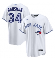 Men Toronto Blue Jays Kevin Gausman 34 White Home Limited Stitched Baseball Jersey