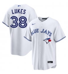 Men Toronto Blue Jays Nathan Lukes 38 White Home Limited Stitched Baseball Jersey Men Toronto Blue Jays Nathan Lukes 38 White Home Limited Stitched Baseball Jersey