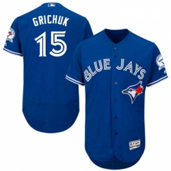 Mens Majestic Toronto Blue Jays 15 Randal Grichuk Royal Blue Alternate Flex Base Authentic Collection MLB Jersey