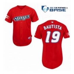 Mens Majestic Toronto Blue Jays 19 Jose Bautista Authentic Red Cool Base MLB Jersey