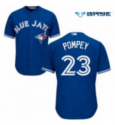 Mens Majestic Toronto Blue Jays 23 Dalton Pompey Replica Blue Alternate MLB Jersey