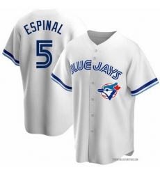 Men's Nike Toronto Blue Jays #5 Santiago Espinal White Alternate Jersey