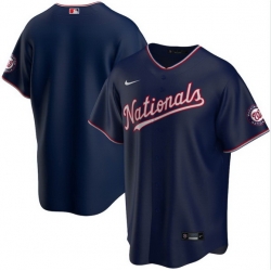 Men Washington Nationals Nike Navy Blue Blank Jersey