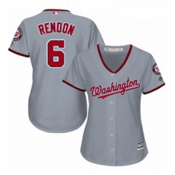 Womens Majestic Washington Nationals 6 Anthony Rendon Authentic Grey Road Cool Base MLB Jersey