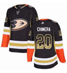 Mens Adidas Anaheim Ducks 20 Jason Chimera Authentic Black Drift Fashion NHL Jersey 