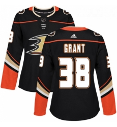 Womens Adidas Anaheim Ducks 38 Derek Grant Premier Black Home NHL Jersey 