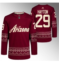 Men Arizona Coyotes 29 Barrett Hayton Garnet Alternate Pro Jersey