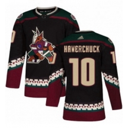 Youth Adidas Arizona Coyotes 10 Dale Hawerchuck Premier Black Alternate NHL Jersey 