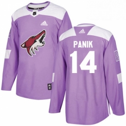 Youth Adidas Arizona Coyotes 14 Richard Panik Authentic Purple Fights Cancer Practice NHL Jersey 