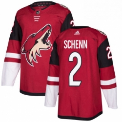 Youth Adidas Arizona Coyotes 2 Luke Schenn Authentic Burgundy Red Home NHL Jersey 