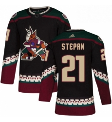 Youth Adidas Arizona Coyotes 21 Derek Stepan Premier Black Alternate NHL Jersey 