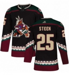 Youth Adidas Arizona Coyotes 25 Thomas Steen Premier Black Alternate NHL Jersey 