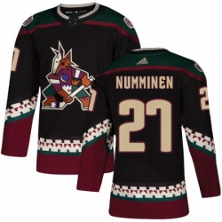 Youth Adidas Arizona Coyotes 27 Teppo Numminen Authentic Black Alternate NHL Jersey 