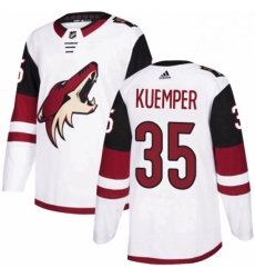 Youth Adidas Arizona Coyotes 35 Darcy Kuemper Authentic White Away NHL Jersey 