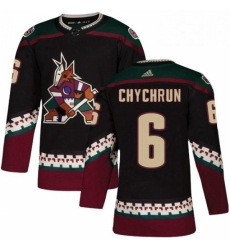 Youth Adidas Arizona Coyotes 6 Jakob Chychrun Premier Black Alternate NHL Jersey 