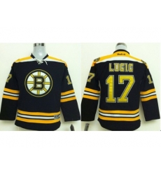 Kids Boston Bruins 17 Milan Lucic Black NHL Hockey Jerseys