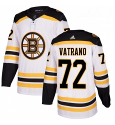 Youth Adidas Boston Bruins 72 Frank Vatrano Authentic White Away NHL Jersey 