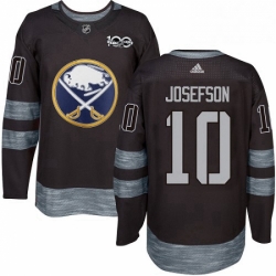 Mens Adidas Buffalo Sabres 10 Jacob Josefson Premier Black 1917 2017 100th Anniversary NHL Jersey 