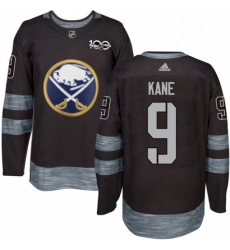 Mens Adidas Buffalo Sabres 9 Evander Kane Premier Black 1917 2017 100th Anniversary NHL Jersey 