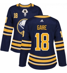 Womens Adidas Buffalo Sabres 18 Danny Gare Premier Navy Blue Home NHL Jersey 