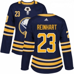 Womens Adidas Buffalo Sabres 23 Sam Reinhart Authentic Navy Blue Home NHL Jersey 