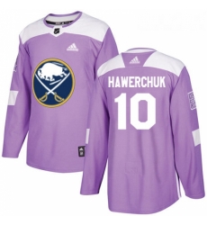 Youth Adidas Buffalo Sabres 10 Dale Hawerchuk Authentic Purple Fights Cancer Practice NHL Jersey 