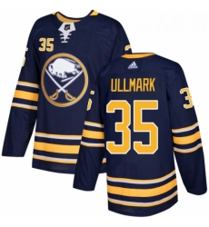 Youth Adidas Buffalo Sabres 35 Linus Ullmark Authentic Navy Blue Home NHL Jersey 