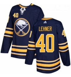 Youth Adidas Buffalo Sabres 40 Robin Lehner Premier Navy Blue Home NHL Jersey 