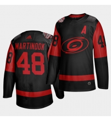 Carolina Hurricanes 48 Jordan Martinook Black Men 2021 Stadium Series Outdoor Game Jersey