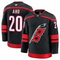 Men Carolina Hurricanes 20 Sebastian Aho Black 2024 25 Home Stitched Hockey Jersey