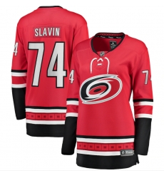 Womens Adidas Carolina Hurricanes 74 Jaccob Slavin Premier Red Home NHL Jersey