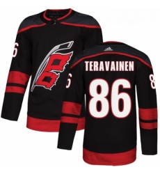 Youth Adidas Carolina Hurricanes 86 Teuvo Teravainen Premier Black Alternate NHL Jersey 