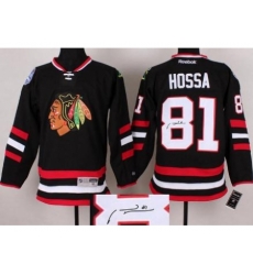 Chicago Blackhawks 81 Marian Hossa Black 2014 Stadium Series Signed Jerseys